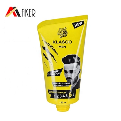Wholesale 150g  yellow  cosmetic cream aluminum laminated tube packaging with matte flip cap