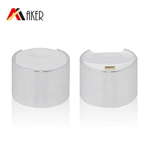 Wholesale aluminum cover round silver color 24/410 plastic disc top cap for bottle