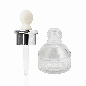 empty cosmetic clear mini essential oil bottle glass personal care packaging message oil dopper bottle