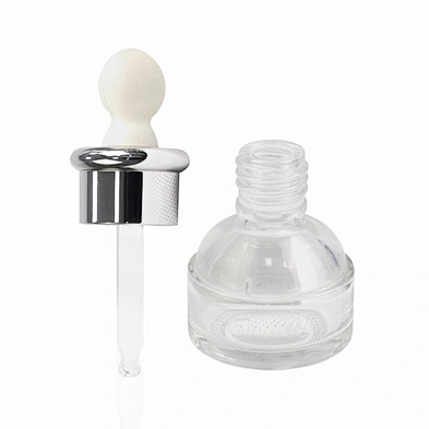 empty cosmetic clear mini essential oil bottle glass personal care packaging message oil dopper bottle