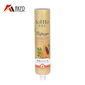 Hot sale customized round 70ml cosmetic LDPE plastic empty hand cream tube packaging with screw lid