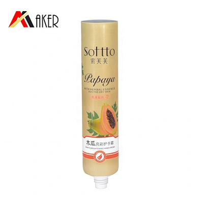 Hot sale customized round 70ml cosmetic LDPE plastic empty hand cream tube packaging with screw lid
