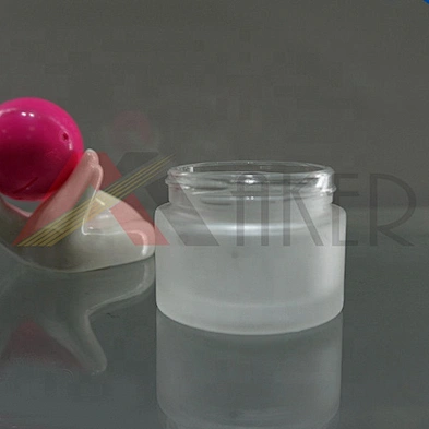 Customized 20ml 30ml 50ml Frosted Cosmetic Glass Cream Jar Bottle