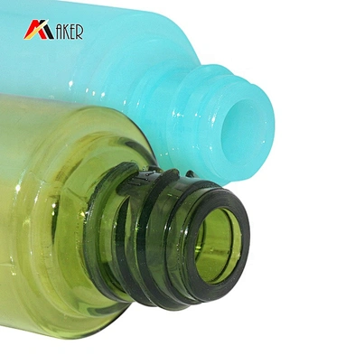 Empty cylinder round small 15ml cosmetic skin care PET lotion plastic bottle with screw cap