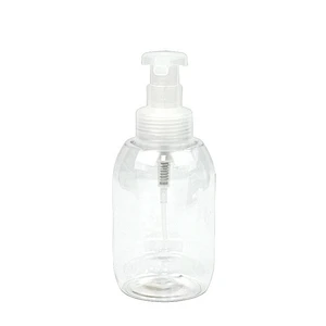in stock 500ml white transparent foam bottle clear shampoo shower gel pet plastic bottle