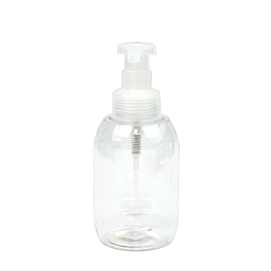 in stock 500ml white transparent foam bottle clear shampoo shower gel pet plastic bottle