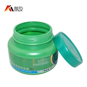 Wholesale price green round hair care shampoo jar 1000ml wide mouth PE plastic cream jar with lids