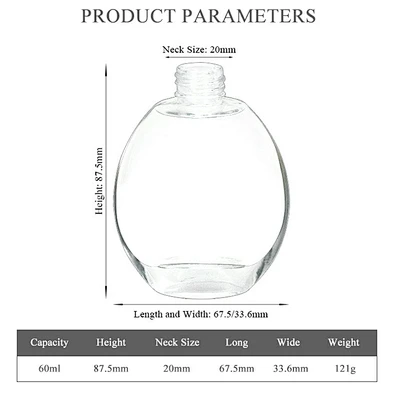 OEM Custom Wholesale High Quality Luxury Cosmetic Empty Continous 60ml Mini Perfume Glass Spray Bottle