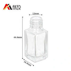 Newest design square shape empty clear 3ml roll on glass bottle for perfume oil with roller and cap