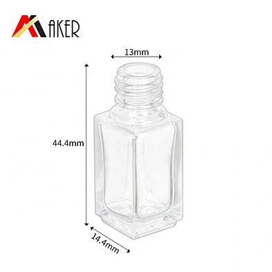 Newest design square shape empty clear 3ml roll on glass bottle for perfume oil with roller and cap