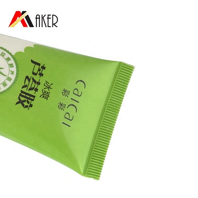 30ml LDPE  pearl white offset printing soft cosmetic tube for aloe vera gel BB cream with screw cap