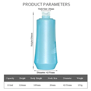 luxury fashion personal care glass 100ml print blue skin care lotion cream glass custom bottles packaging set glass bottle