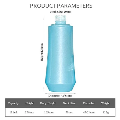 luxury fashion personal care glass 100ml print blue skin care lotion cream glass custom bottles packaging set glass bottle