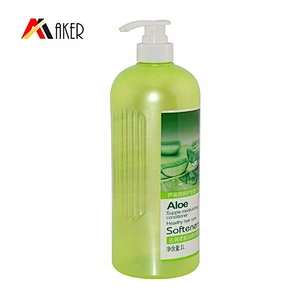 Hot selling large volume green round 1000 ml PET plastic shampoo bottle with lotion pump
