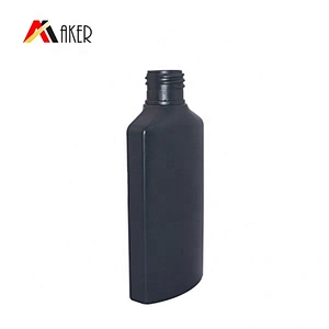 Empty China Manufacturer 200 ml Flat Black PE Plastic Bottles Lotion Shampoo Bottle Wholesale