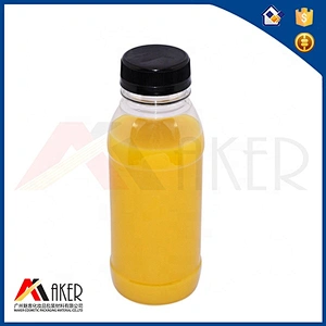 Customized Clear Plastic PET Beverage Bottle 300ml Water Bottle With Tamper Proof Cap