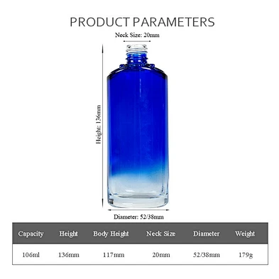 luxury gradient 100ml personal care packaging serum glass skin care packaging cream bottle