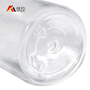 Empty 100ml Transparent PET Plastic Eco Friendly Facial Toner Bottle with double layer screw cap