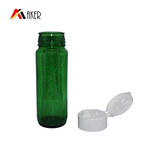 China wholesale 800ml big capacity green round glass wine bottle for plum wine with flip top cap