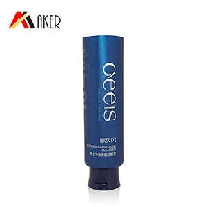 Wholesale 150ml matte round LDPE plastic cosmetic face wash tube packaging with flip top cap