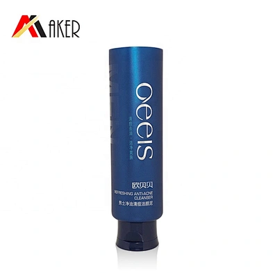 Wholesale 150ml matte round LDPE plastic cosmetic face wash tube packaging with flip top cap