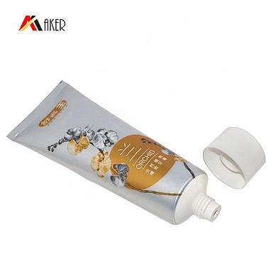 80ml round empty silver toothpaste aluminum plastic tube packaging