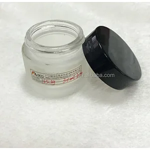 Factory supply 30ml empty cream frosted amber cosmetic glass jar with aluminum cap