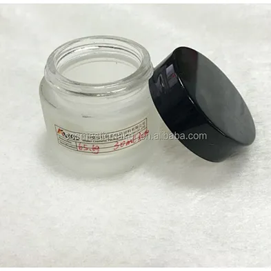 Factory supply 30ml empty cream frosted amber cosmetic glass jar with aluminum cap