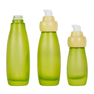 luxury 30ml 100ml 120ml personal care skin care lotion wood cosmetic packaging cream glass bottle