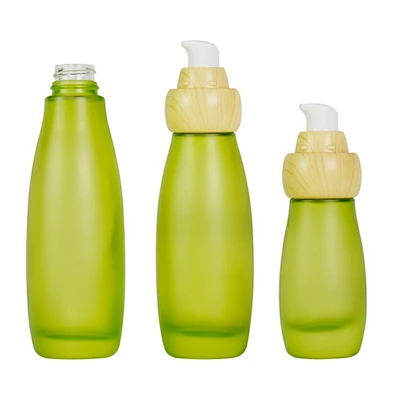 luxury 30ml 100ml 120ml personal care skin care lotion wood cosmetic packaging cream glass bottle