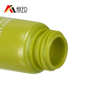 Round 15g Massage Applicator Eye Essence Cream Tube Green Empty Pearl Cosmetic Packaging Plastic 15ml Tube with Screw Cap