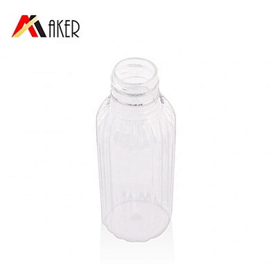 Custom 2oz / 60ml PET plastic cosmetic body lotion bottle toner bottle with rose gold aluminum covered screw cap