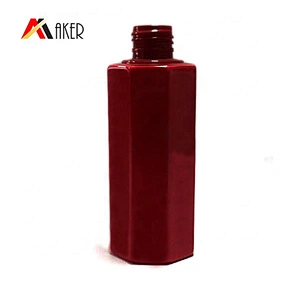150ml Empty Red color Unique Shape PET Plastic Cosmetic Lotion Shampoo Bottle
