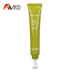 Round 15g Massage Applicator Eye Essence Cream Tube Green Empty Pearl Cosmetic Packaging Plastic 15ml Tube with Screw Cap