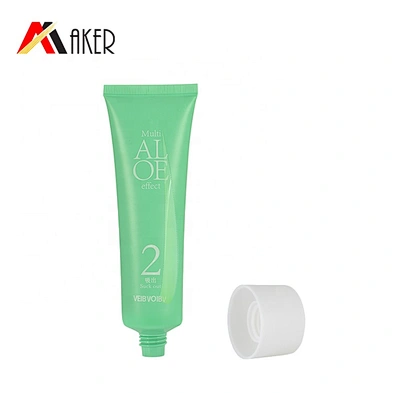 Newest empty 60ml round LDPE plastic cosmetic skin care facial cleanser cream tube packaging with screw cap