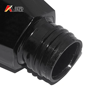 Custom unique shape black luxury design 200ml black PETG plastic shampoo bottle with lotion pump