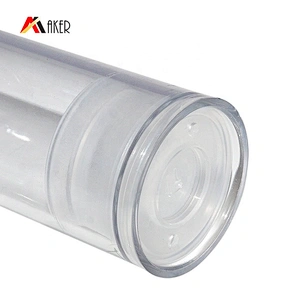 Wholesale empty small clear 5ml ABS plastic cosmetic airless pump bottle with cover
