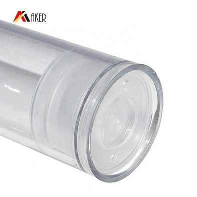 Wholesale empty small clear 5ml ABS plastic cosmetic airless pump bottle with cover