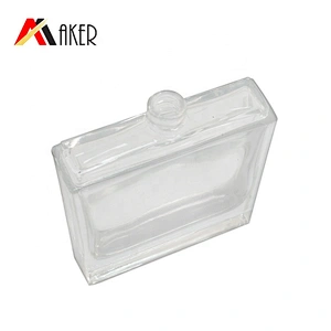 2020 Newest design 50ml 100ml empty square glass bottle for perfume with sprayer and acrylic cap