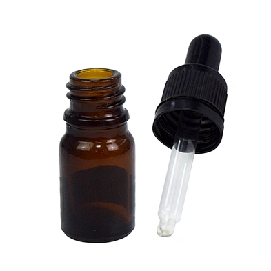factory price amber essential oil serum bottle dropper personal care glass packaging skincare 5ml serum bottle