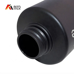 Hot selling 500 ml black PET straight round empty plastic shampoo bottle with lotion pump