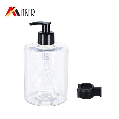 500ml empty round PET plastic clear hand wash sanitizer bottle shampoo lotion bottle