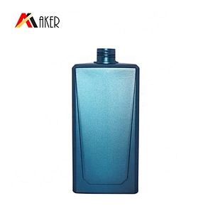 Custom 400ml blue HDPE plastic cosmetic shampoo lotion bottle