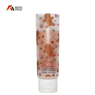 New design semi transparent 100ml LDPE plastic hand cream body cream cosmetic packaging tube with plastic flip top cap