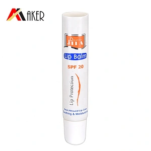 Hot sale custom 15ml LDPE plastic white squeeze empty lip gloss tube container