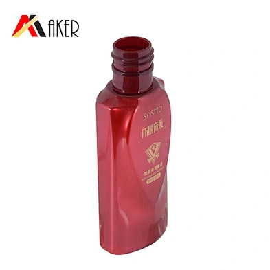 wholesale special mini 60ml red pearl shampoo plastic pet bottle with black screw cap