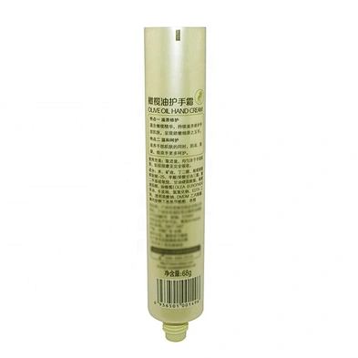 60ml LDPE plastic cosmetic hand cream tube packaging with silver aluminum covered screw cap