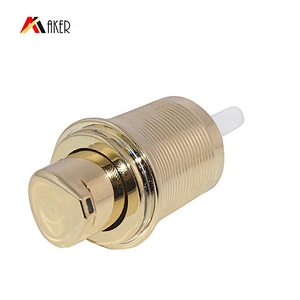 Factory supply newest gold aluminum covered 18/410 cream dispenser pump with lid