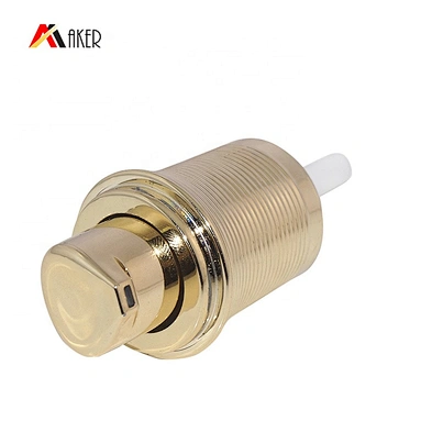 Factory supply newest gold aluminum covered 18/410 cream dispenser pump with lid