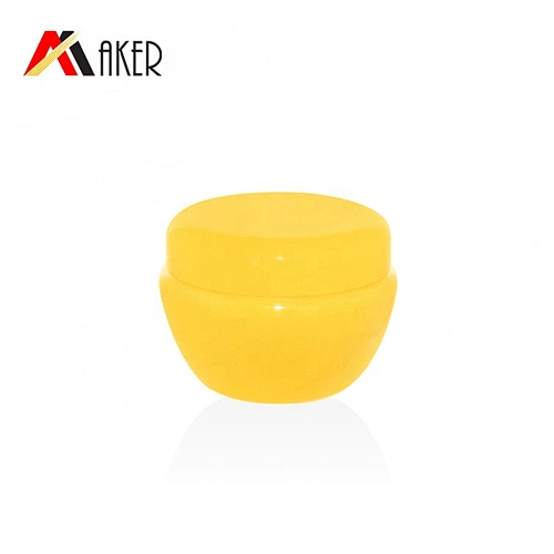 Hot sale yellow pp plastic small 10ml skin care cosmetic cream jar